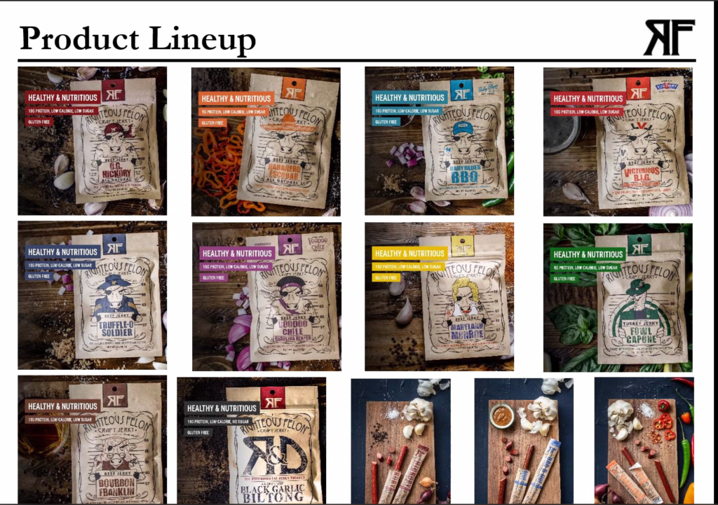 Righteous Felon's extensive product lineup