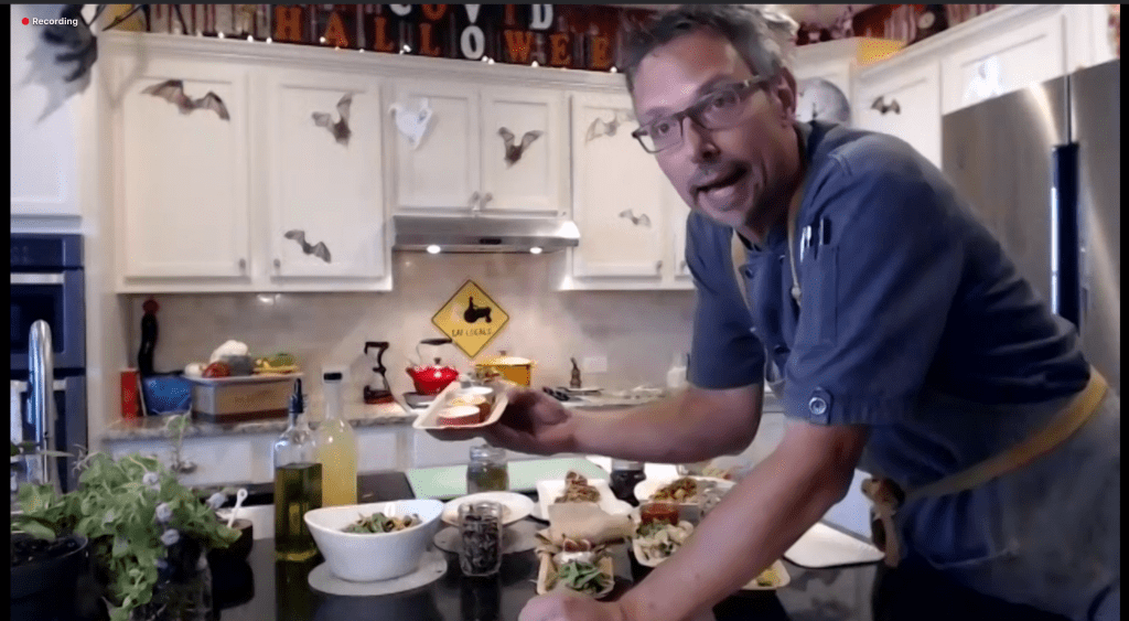 Chef Jay Ziobrowski shows off some of his recipes.
